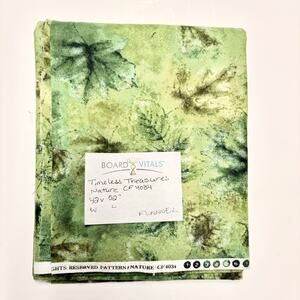 Timeless Treasures Nature Flannel Fabric #4034 42x52" Green Leaves Quilting Sew